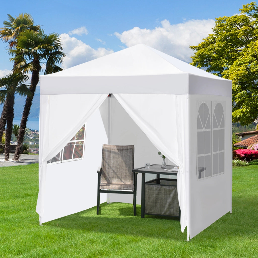 Gazebo pieghevole ¨C zephmum ¨C 2x2m bianco metallo