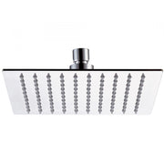 Trade Shop - Soffione Doccia Quadrato 6" 15cm In Acciaio Attacco Standard Snodato Orientabile -