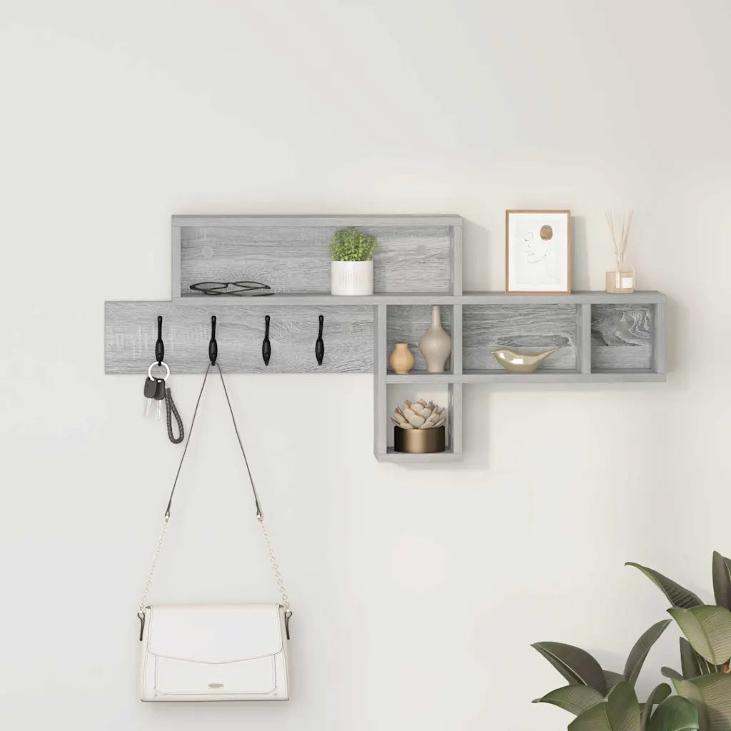 Appendiabiti a muro Grigio Sonoma 100 x 12 x 43,5 cm 874416