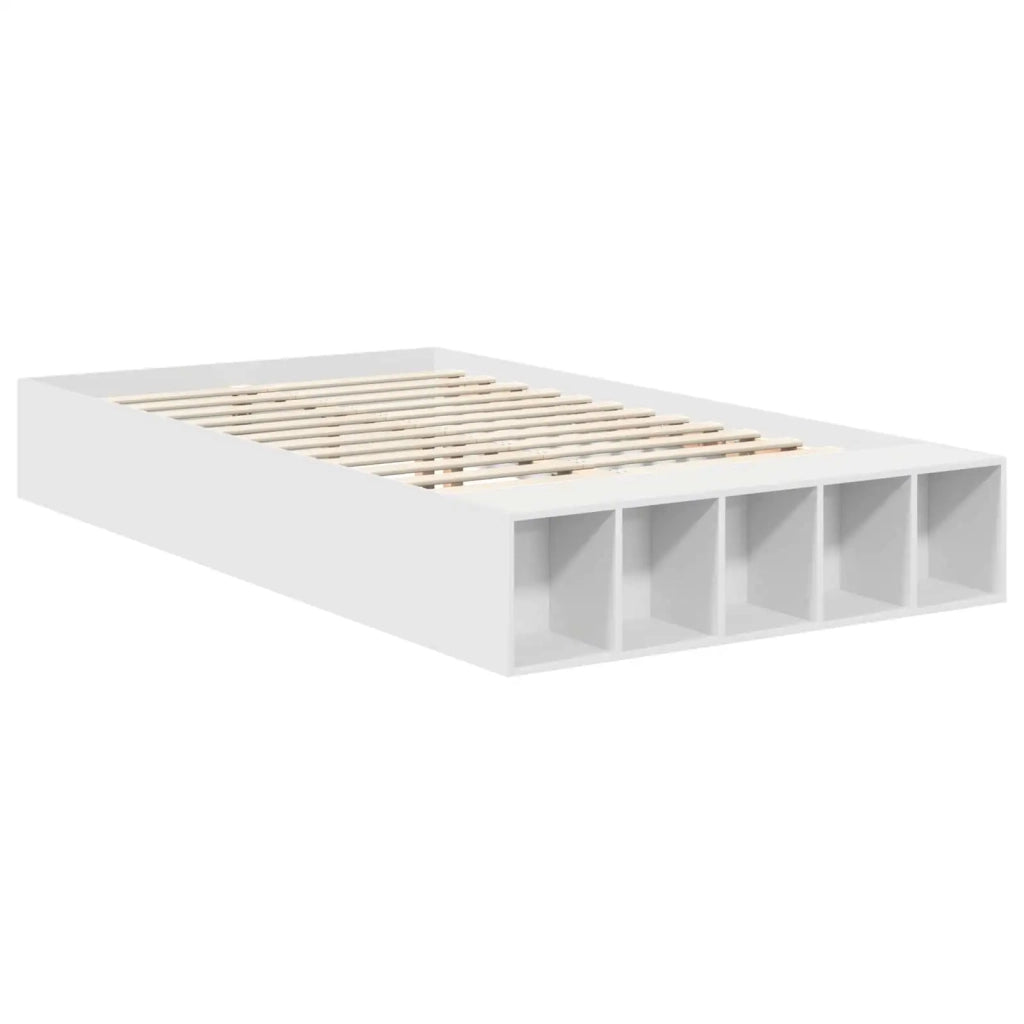Struttura del letto Bianco 135 x 190 cm Legno multistrato