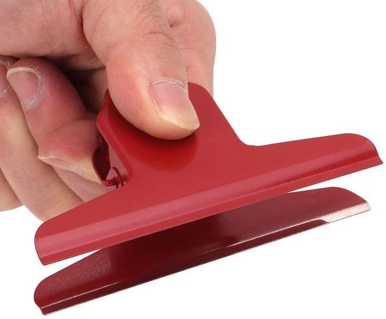 Fibbie metalliche per documenti - 2 pezzi - Clip per fascicolo - Clip per alimenti - Materiale in acciaio resistente