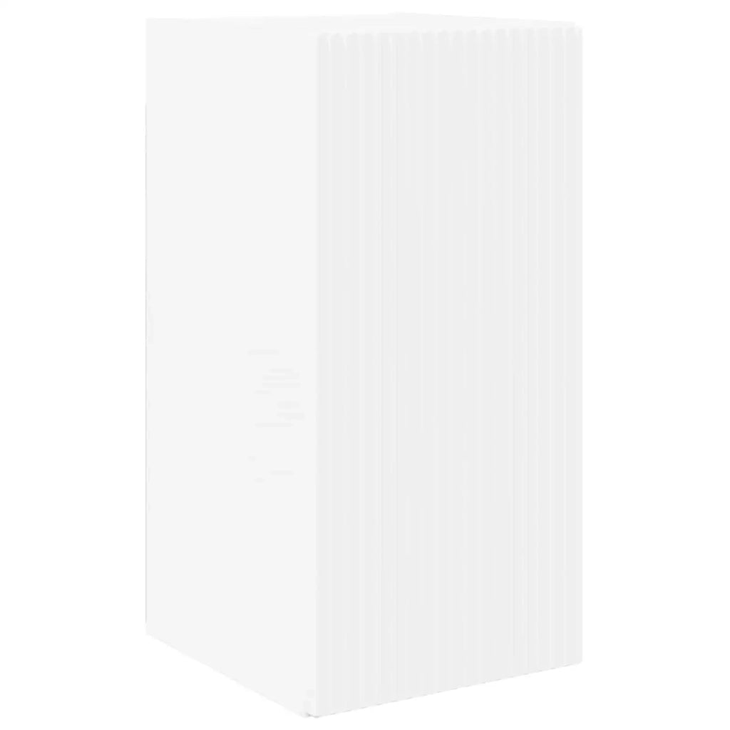 Set mobile TV Montaggio a parete 2 pcs Bianco Legno multistrato