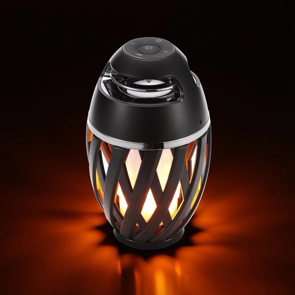 Trade Shop - Cassa Speaker Flame Light Led Bluetooth Portatile Senza Fili Tf Mp3 Bt4.2 -