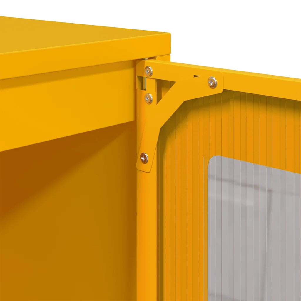 Credenza Giallo Senape 100,5x39x107cm Acciaio Laminato Freddo 853407