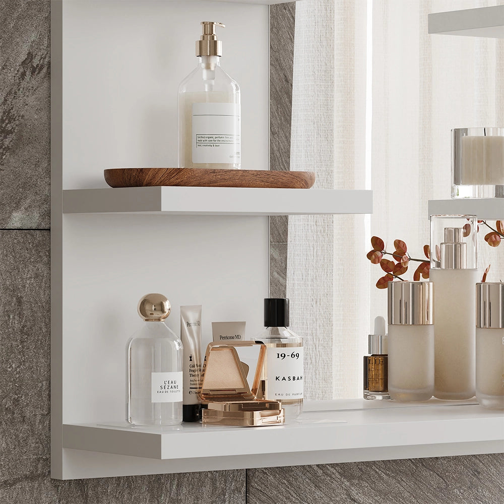 Vicco Specchio contenitore bagno Bianco 58.8 x 50 cm con ripiani