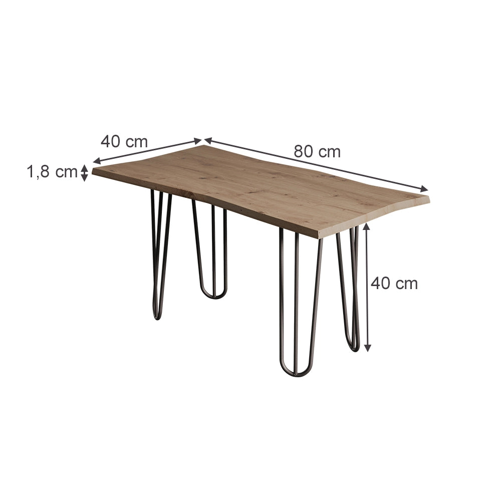 Vicco Tavolino da caffè Artigiano 80 x 40 cm
