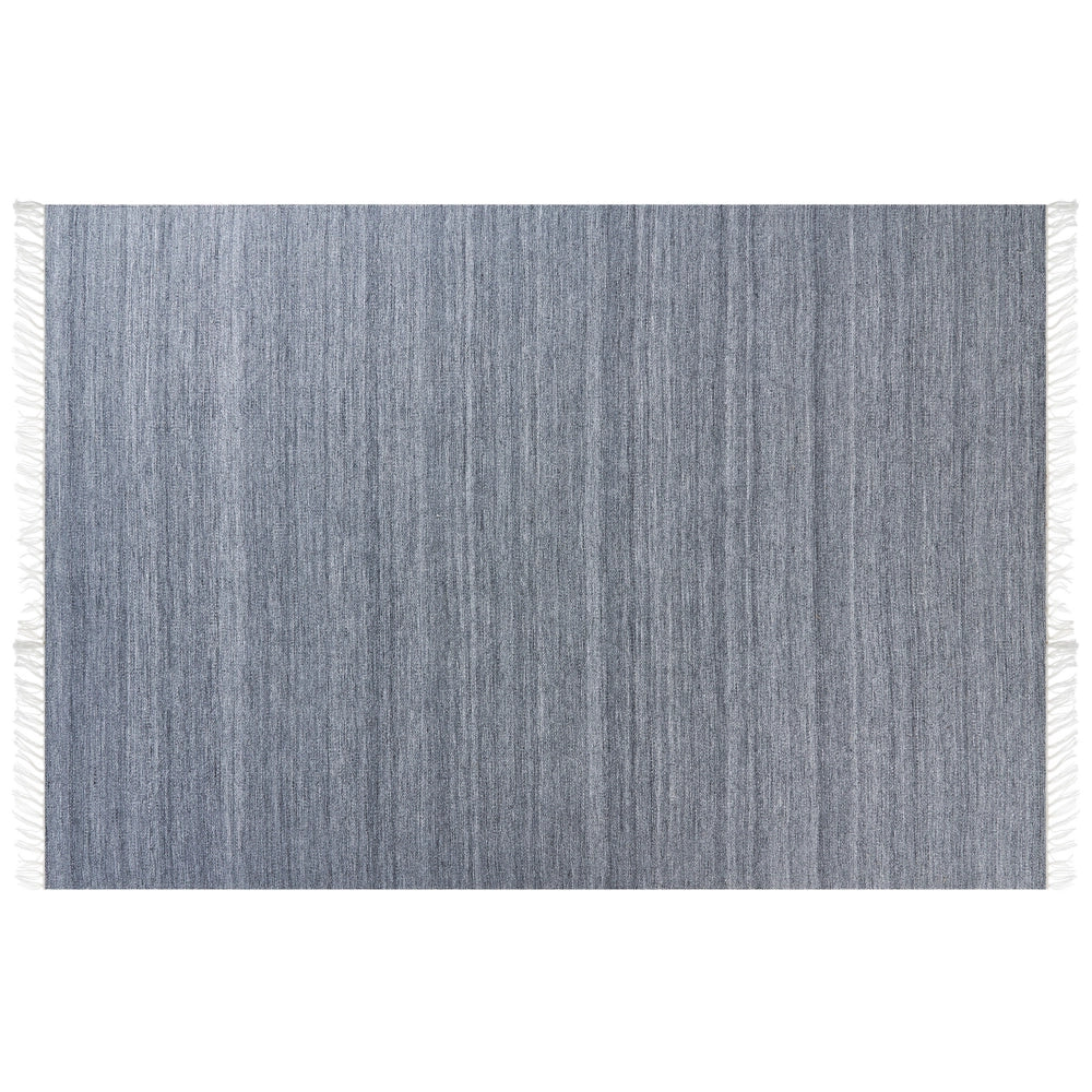 Tappeto in PET riciclato colore grigio con frange 160 x 230 cm interno esterno