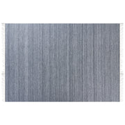 Tappeto in PET riciclato colore grigio con frange 160 x 230 cm interno esterno