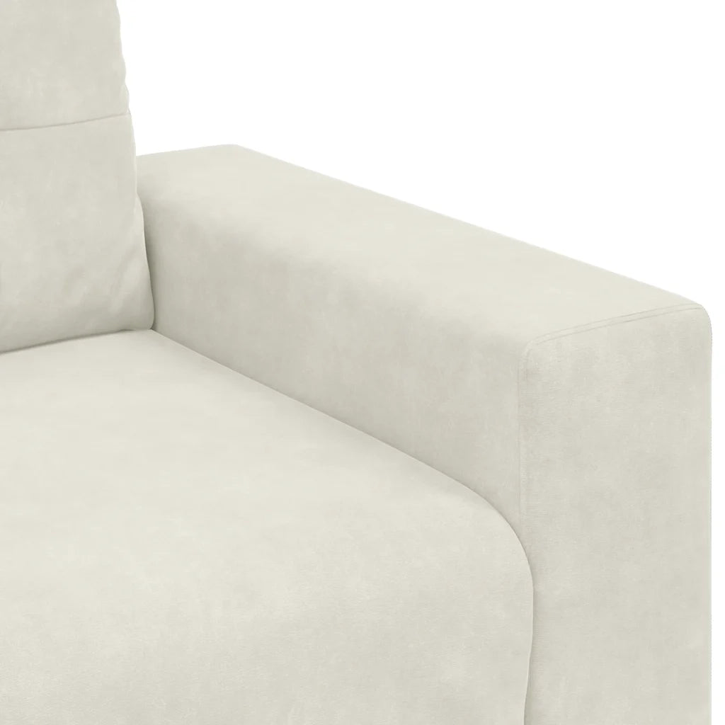 Divano Divanetto-Sofa Crema 140 cm in Velluto