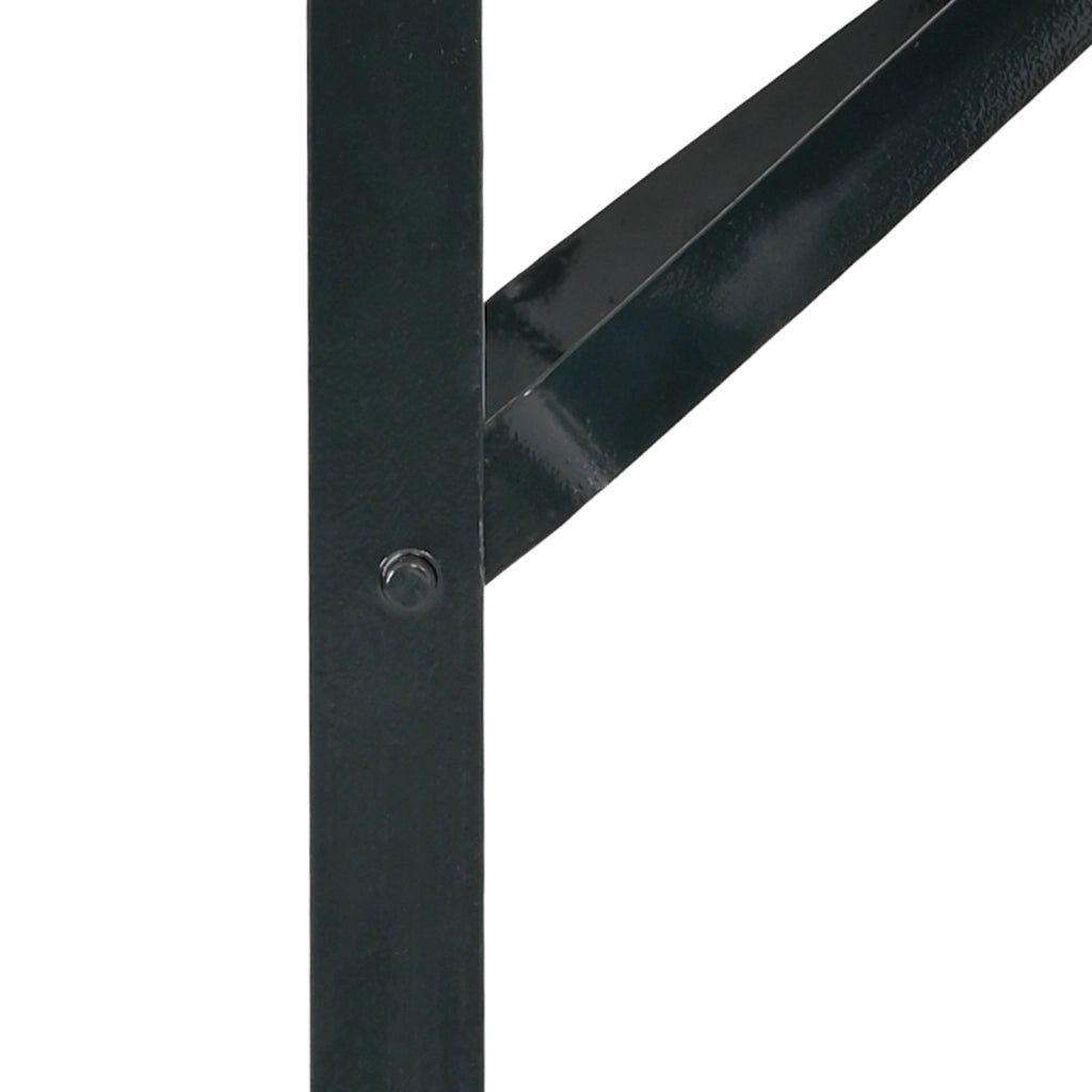 Gambe per panchina da birra 2 pcs Pieghevoli Nero Acciaio zincato