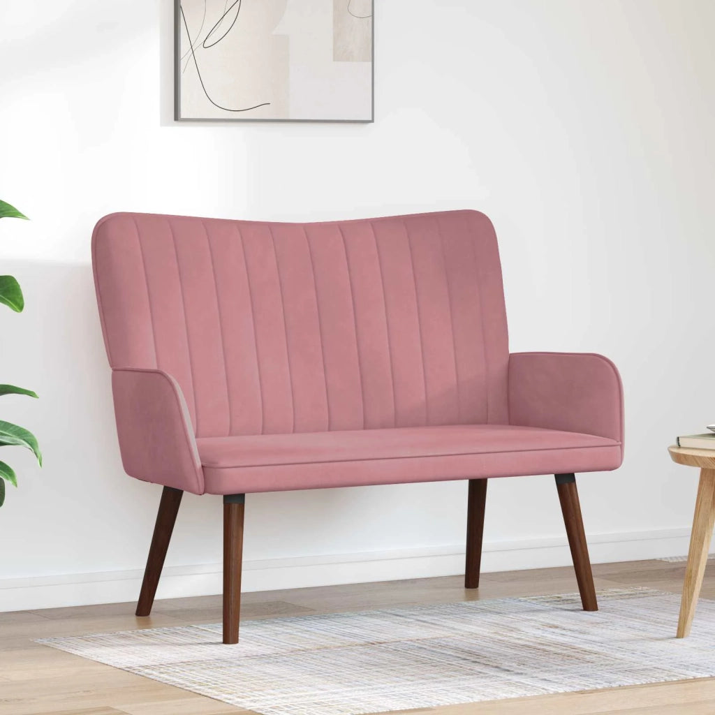 Sofa a Due Posti Rosa 115 x 61 x 87 cm Velluto