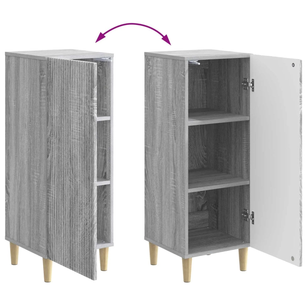 Credenza Grigio Sonoma 33 x 34,5 x 90 cm Legno ingegnerizzato 894601