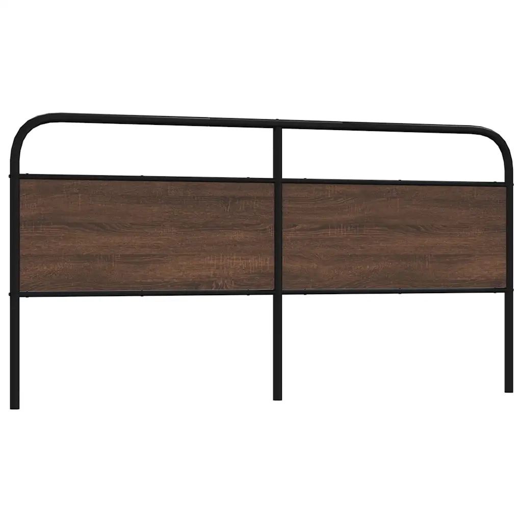 Testiera Rovere Marrone 180 cm in Acciaio e Truciolato