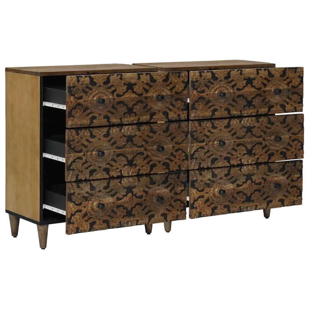 Credenza 2 pcs Marrone 60 x 33,5 x 75 cm 3310106