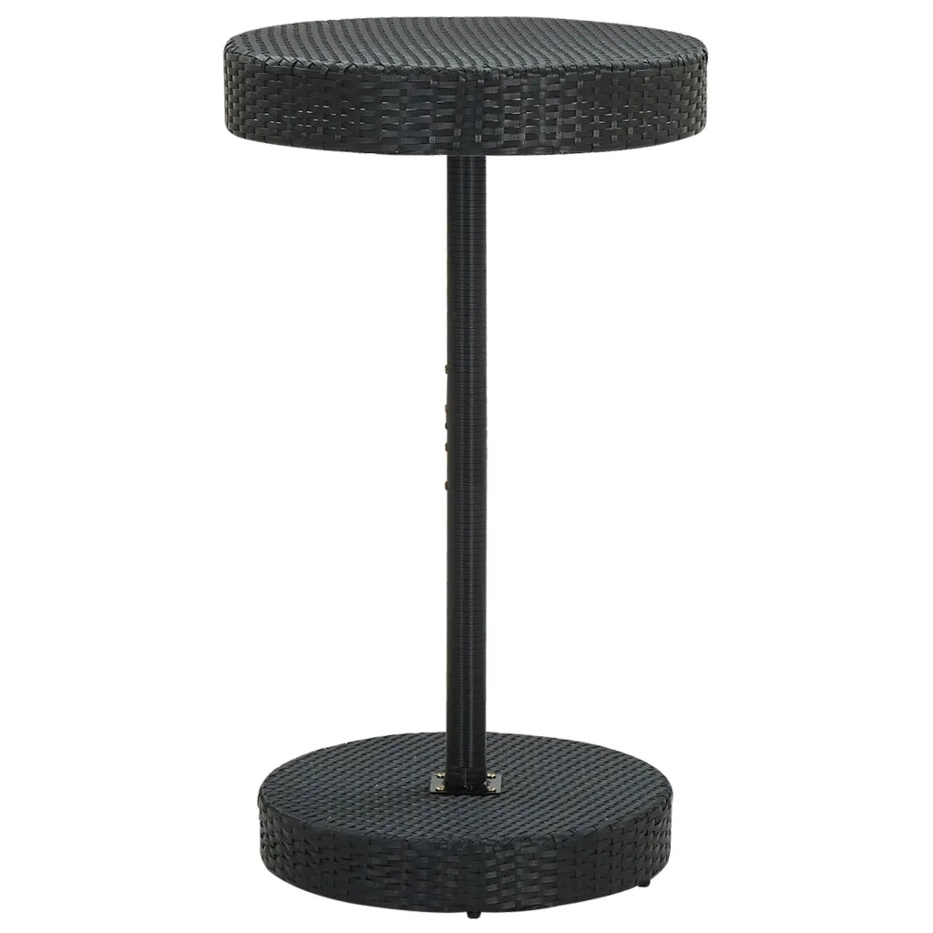 Set Bar da Giardino 3 pz con Cuscini Polyrattan Nero 3064759