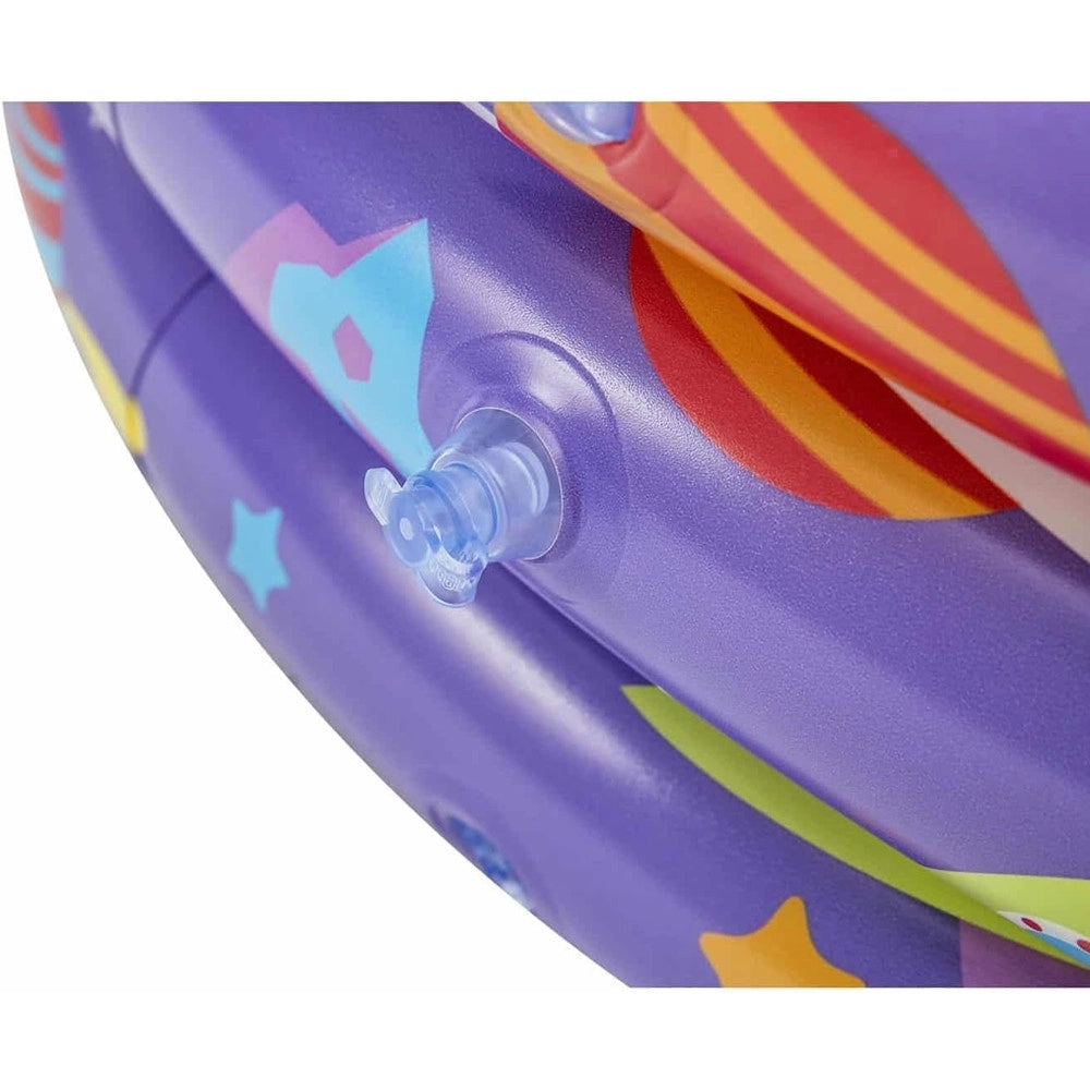 Trade Shop - Piscina Gonfiabile Giardino A 3 Anelli Gioco Per Bambini Con Palline ø 102 Cm 52466 -