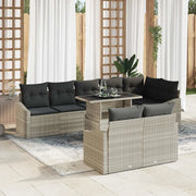 Set Divano da Giardino 9 pcs Grigio chiaro e grigio scuro