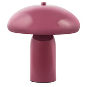 Lampada da tavolo bordeaux con base in metallo e ferro 22 cm luce singola design moderno accessori per la casa