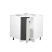 Mobile ad angolo cucina Fame-Line Oro-antracite rustico/Bianco 80.5 cm, PL Antracite Vicco