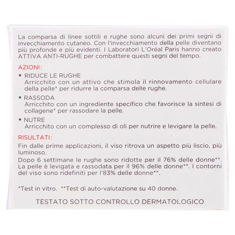 L'OREAL PARIS CREMA ATTIVA ANTIRUGHE INTENSIVA GIORNO E NOTTE 50 ML