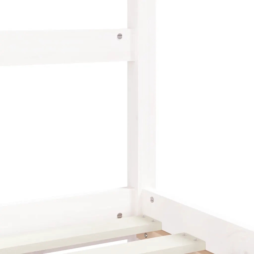 Giroletto per Bambini Bianco 90x200cm in Legno Massello di Pino