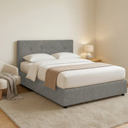 Luton, Letto Piazza e Mezza Sfoderabile Made in Italy, Grigio Cenere