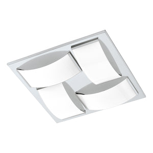 Plafoniera Contemporanea Wasao 1 Acciaio Cromo 4 Luci Led Integrato 5,4W