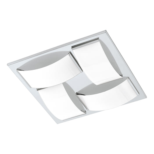 Plafoniera Contemporanea Wasao 1 Acciaio Cromo 4 Luci Led Integrato 5,4W