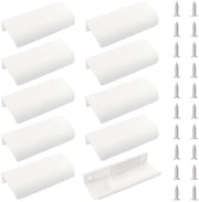 Maniglia di nascondimento per mobili, angolo rotondo, 10 pezzi, in plastica, design elegante, resistentente all'ossidazione.