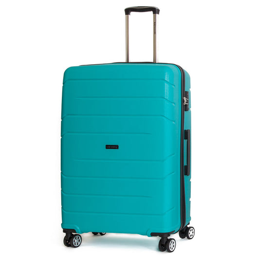 Trolley Valigia Grande Rigida in Polipropilene 4 Ruote TSA Ravizzoni Michelangelo Verde Tiffany