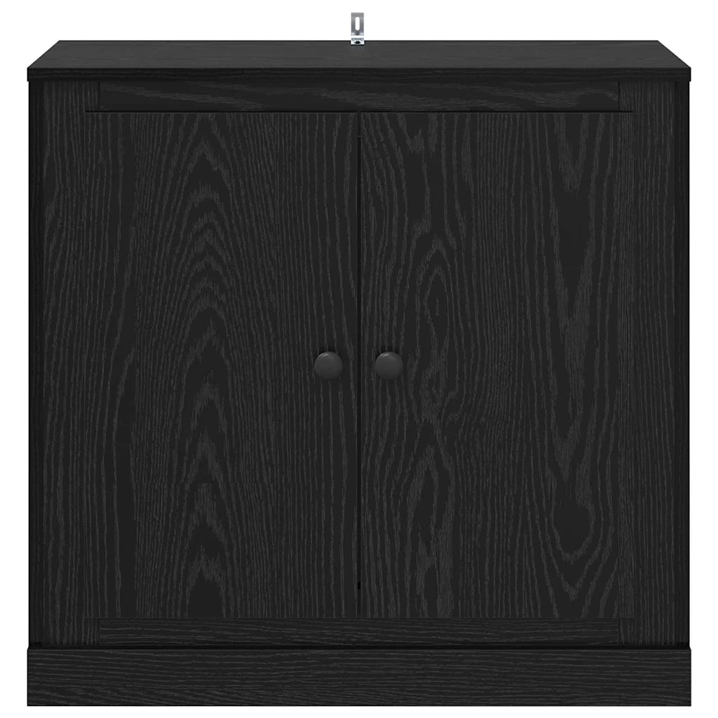 Credenza-Buffet-Armadio da cucina Rovere Nero 70 x 35,5 x 67,5 cm Legno multistrato 771314