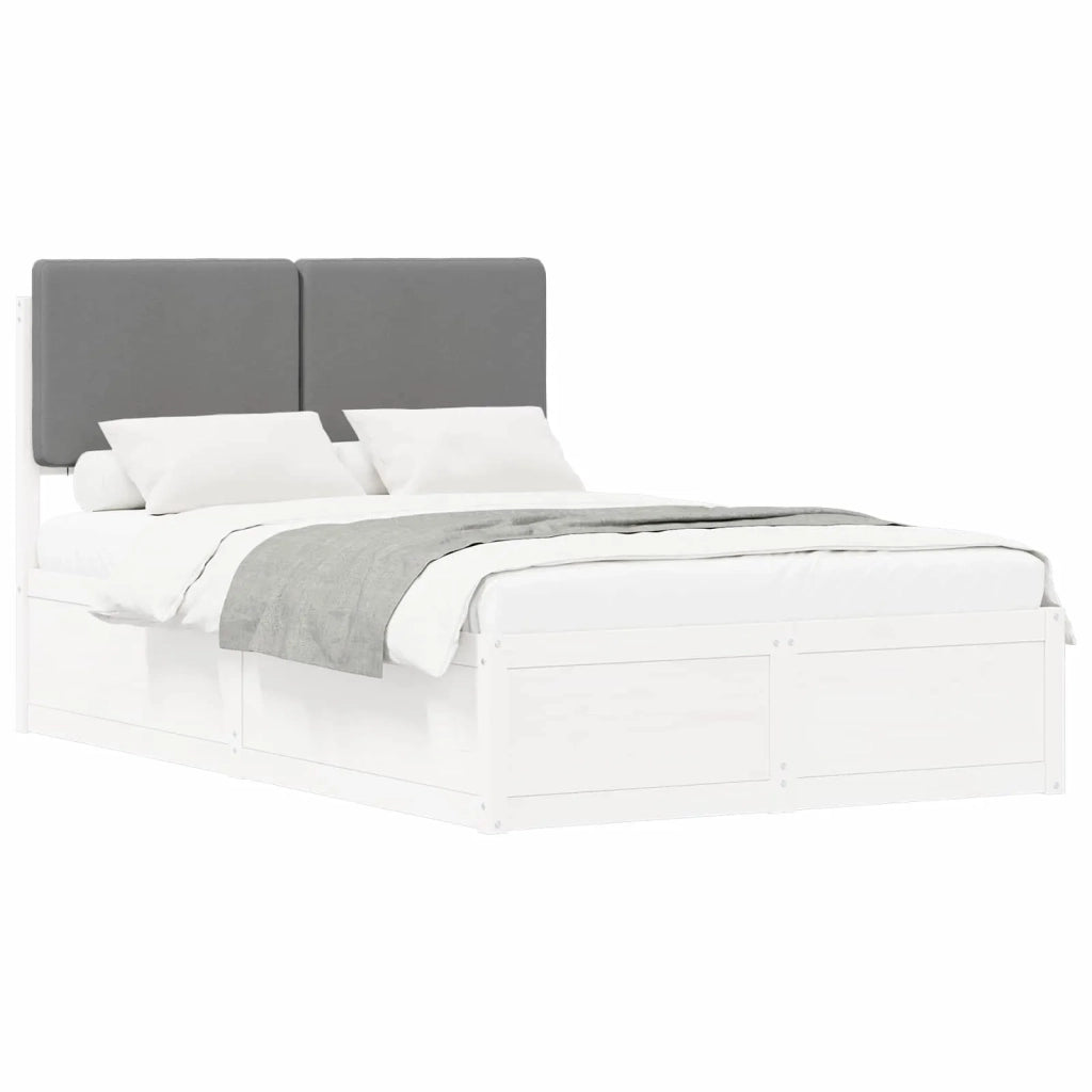 Letto con Testiera Rivestita Grigio chiaro 120 x 200 cm 3405531