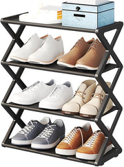 Scaffale per scarpe, piccolo, 3 livelli, piccolo scaffale per scarpe, mini-scaffale per scarpe, organizzatore, stabile, scaffale per scarpe sottile, organizzatore di archiviazione per ingresso, soggiorno, rapida installazione, 43 x 19 x 35 cm