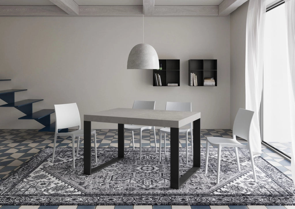 Tavolo Allungabile 120/380x90 cm Tecno Cashmere Gambe Antracite