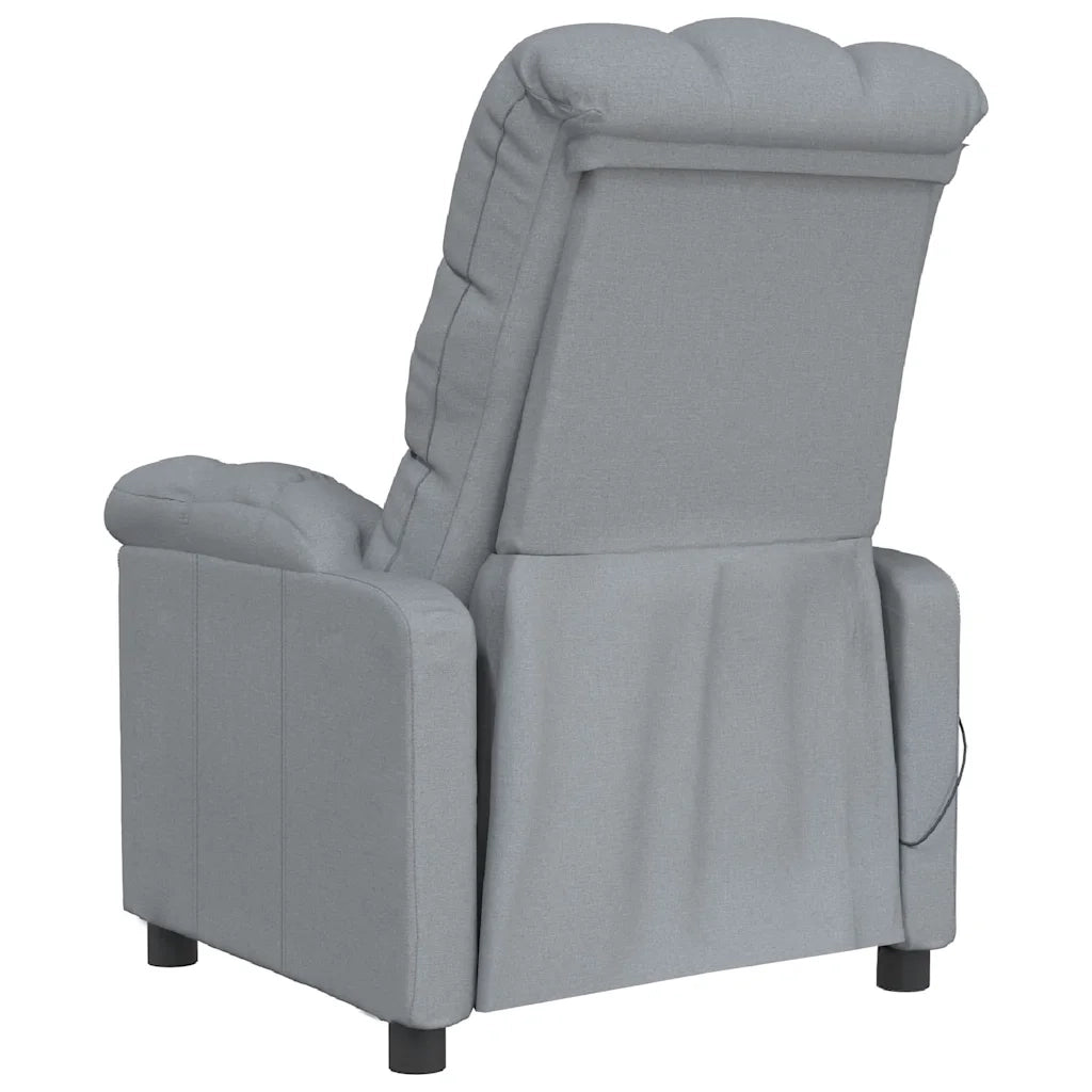 Poltrona Massaggiante in Tessuto Grigio Chiaro 289806