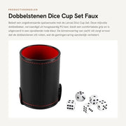 Bicchierino professionale in pelle PU - 5 pietre di ghiaccio - silenzioso - fondo doppio - interni rivestiti in velluto rosso - set a doppio