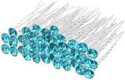Spille per capelli a forma di U, 25 pezzi, con pietre di strass - Accessori per la sposa - Stile per la cerimonia - Elegantemente robusto - Ferri per capelli