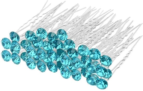 Spille per capelli a forma di U, 25 pezzi, con pietre di strass - Accessori per la sposa - Stile per la cerimonia - Elegantemente robusto - Ferri per capelli