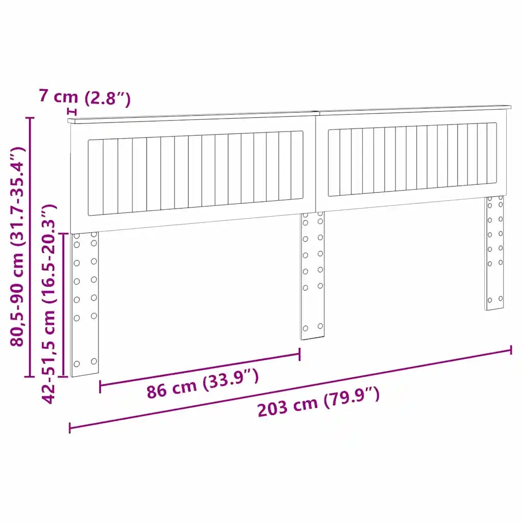 Testiera-Testata-Testiera Decorativa Grigio cemento 200 cm Legno multistrato 157472