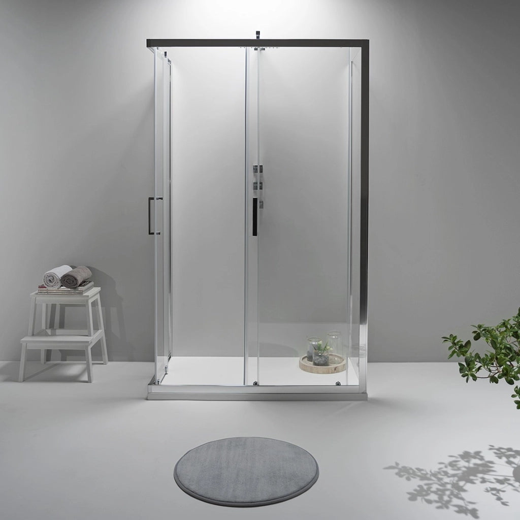 Box Doccia Elite Tre Lati 80x80x80 Cm Scorrevole Trasparente