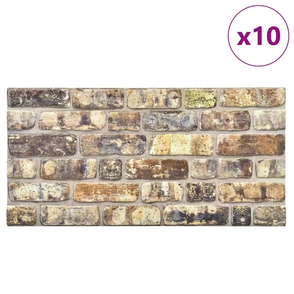 Pannelli da parete 10 pz Multicolore 100 x 50 cm Schiuma EPS CFW4113564
