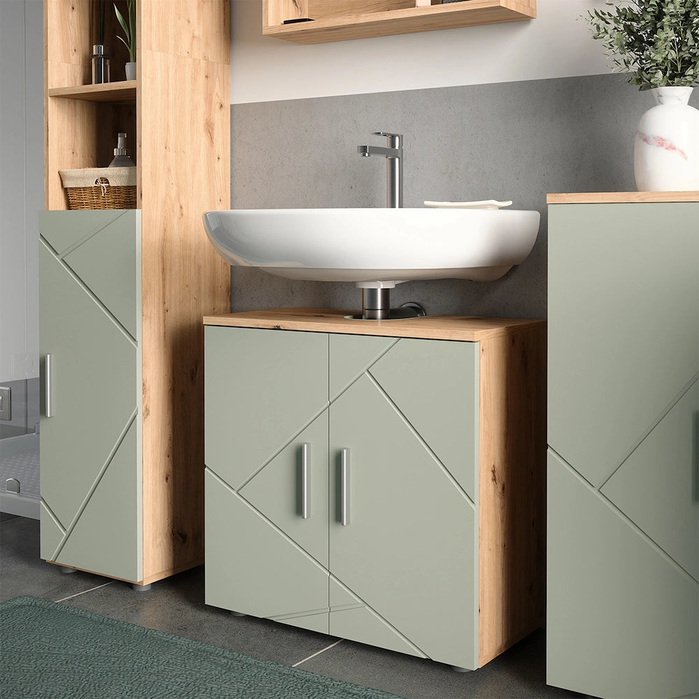 Vicco Mobile sottolavabo per bagno Verde salvia 60 x 59 cm