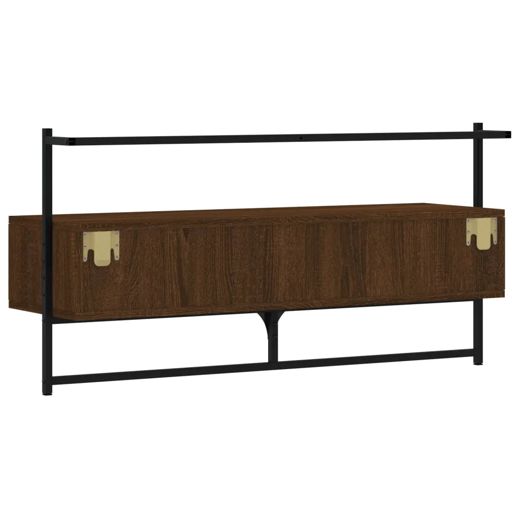 Mobile TV a Muro | Armadietto TV | Mobile Porta TV Rovere Marrone 100,5x30x51cm Legno Multistrato