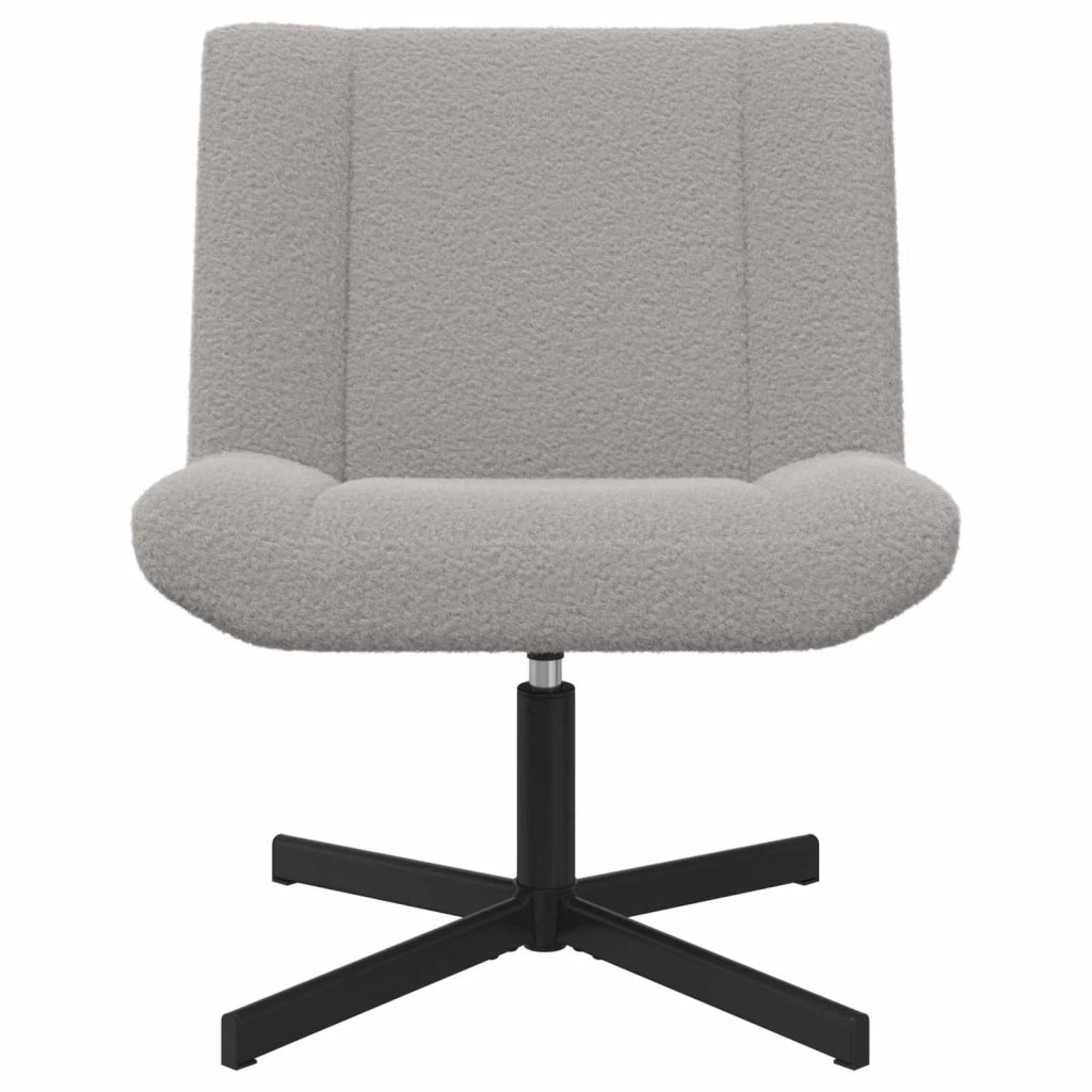 Sedia girevole Grigio chiaro 63 x 75 x 76 cm Pelle di Pecora 42007334