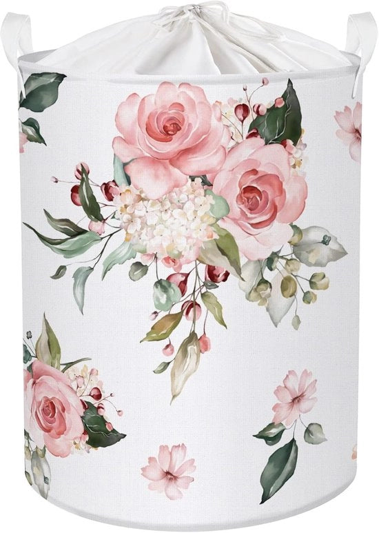 Asciugamano Pieghevole - Impermeabile e Pratico - 1 pezzo - Rosa con Fiori - 36 x 45 cm