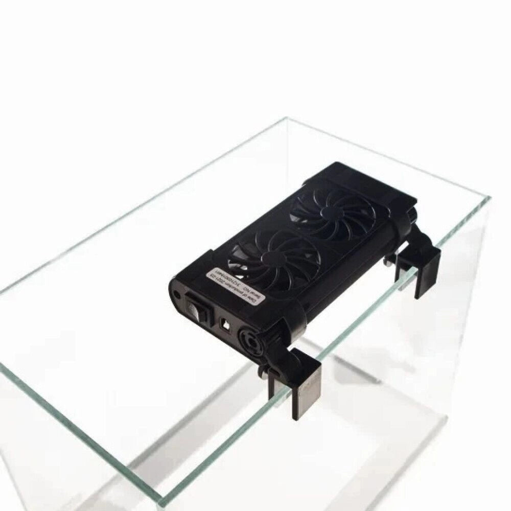 Doppia Ventola di raffreddamento per acquario ventilatore doppio 12V 50MM FS-602