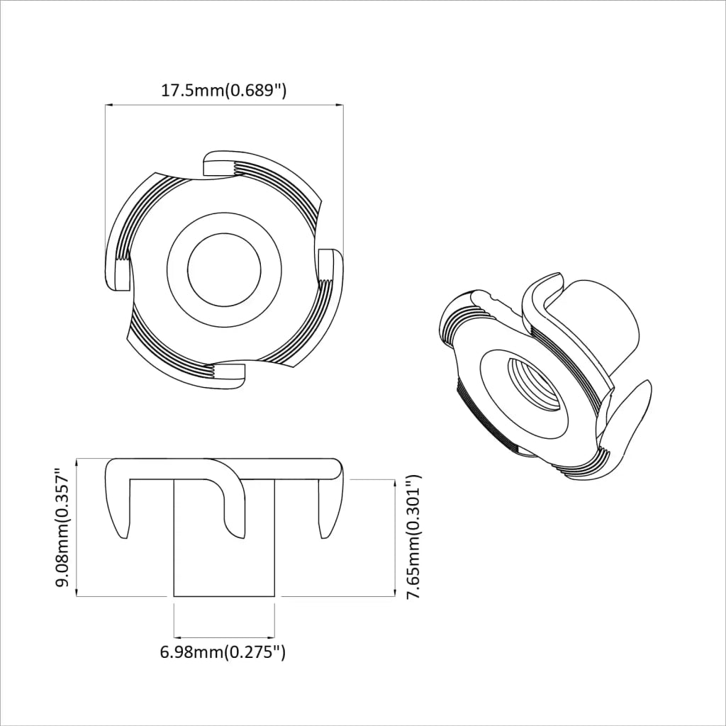 T-nut con punte 7200 pz Argento M6 mm Acciaio CFW9745967