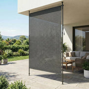 Tenda Verticale HDPE 150×310 cm Grigio, Tenda a Pinza Estensibile, Senza Forare, Privacy, Protezione Solare UV, Antivento, Resistente Alle Intemperie - per Balcone, Giardino, Terrazza