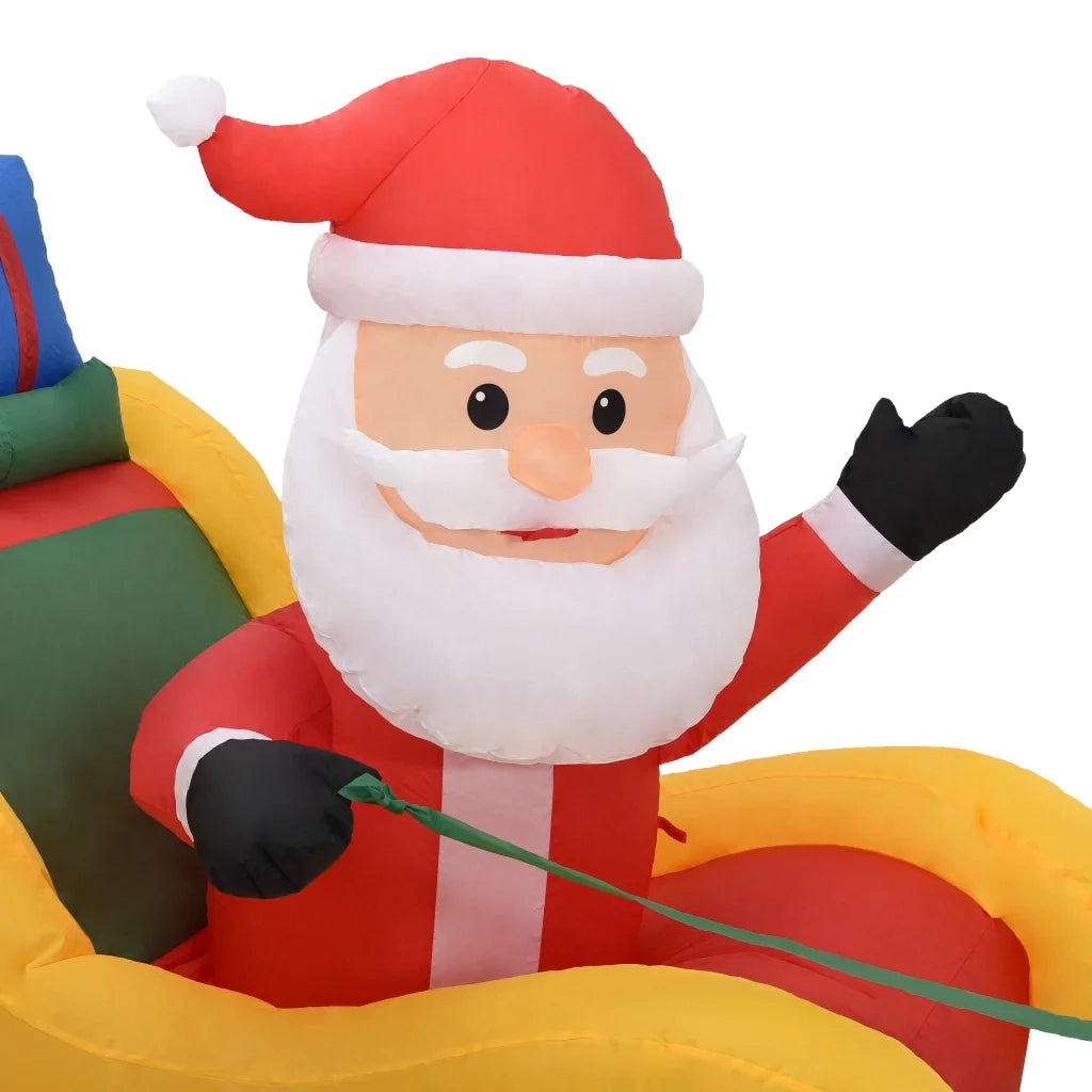 Decorazione Babbo Natale Gonfiabile con Renne LED 490 cm 288849