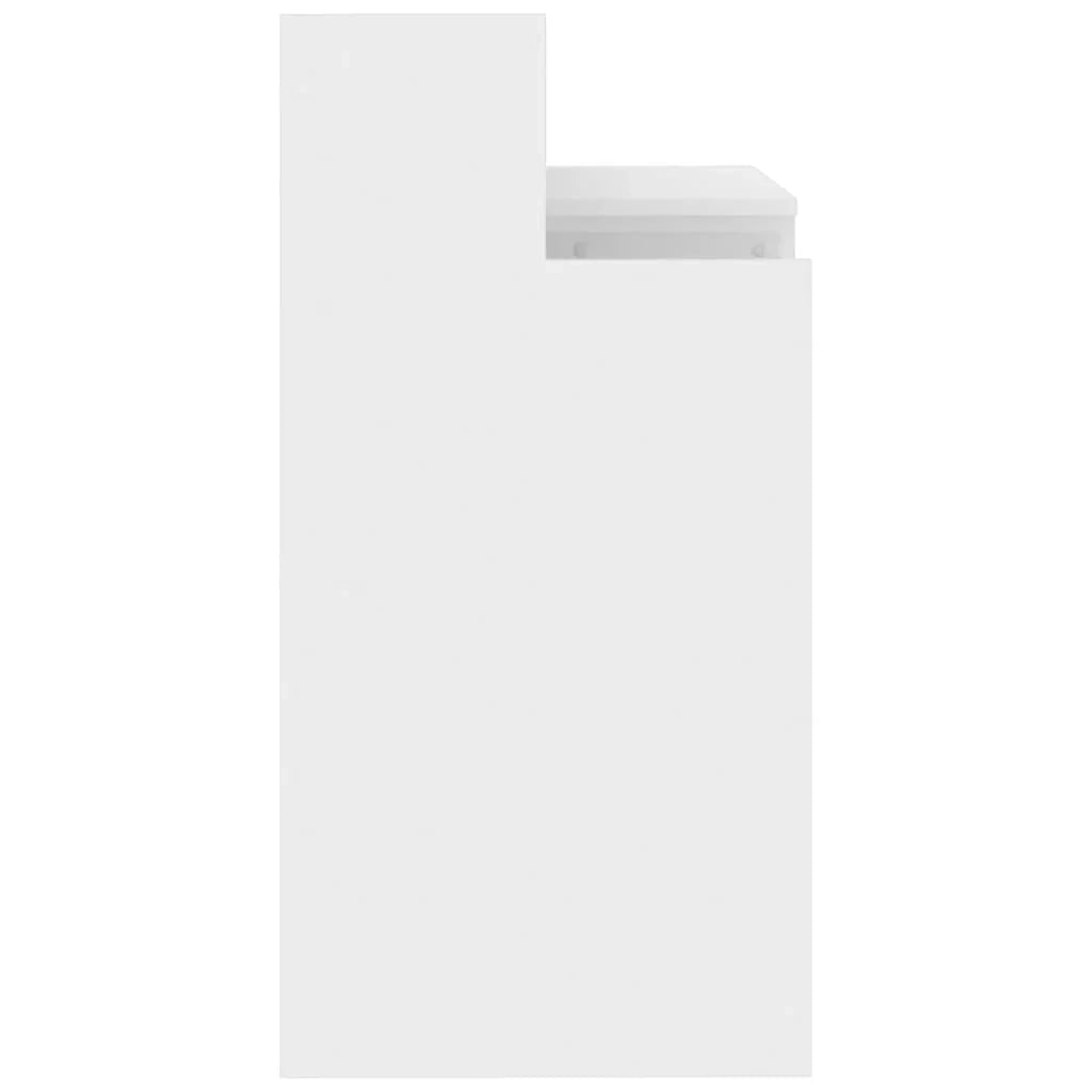 Scrivania tavolo postazione di lavoro mobile per computer studio luci a LED lucido 97 x 45 x 90 cm legno ingegnerizzato bianco 02_0023867
